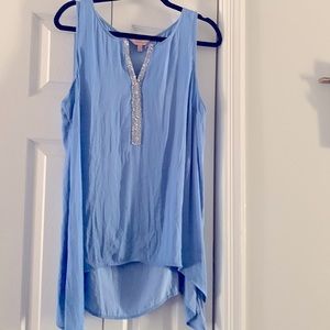 Juicy couture Tiffany blue silky tank in size XL